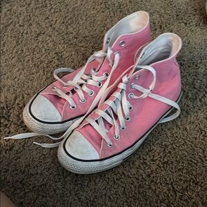 Pink converse 8.5